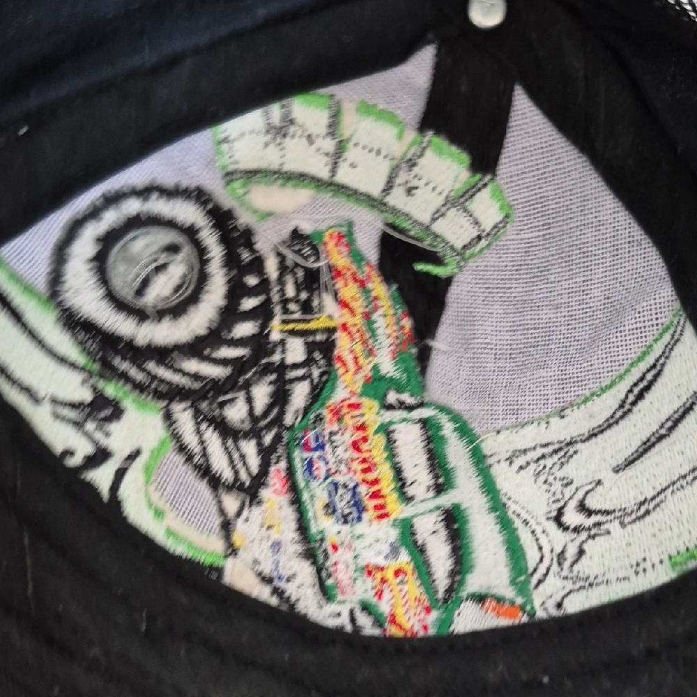 Monster Attitude Black Cap with Green and Multicolor Embroidery,halloween-ready - Picture 5 of 8